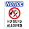Signmission OSHA Notice Sign, No Guns Allowed With Symbol, 10in X 7in Aluminum, 7" W, 10" L, Portrait OS-NS-A-710-V-14640 - alternate 1